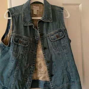 Blue Jean vest with tool lining.